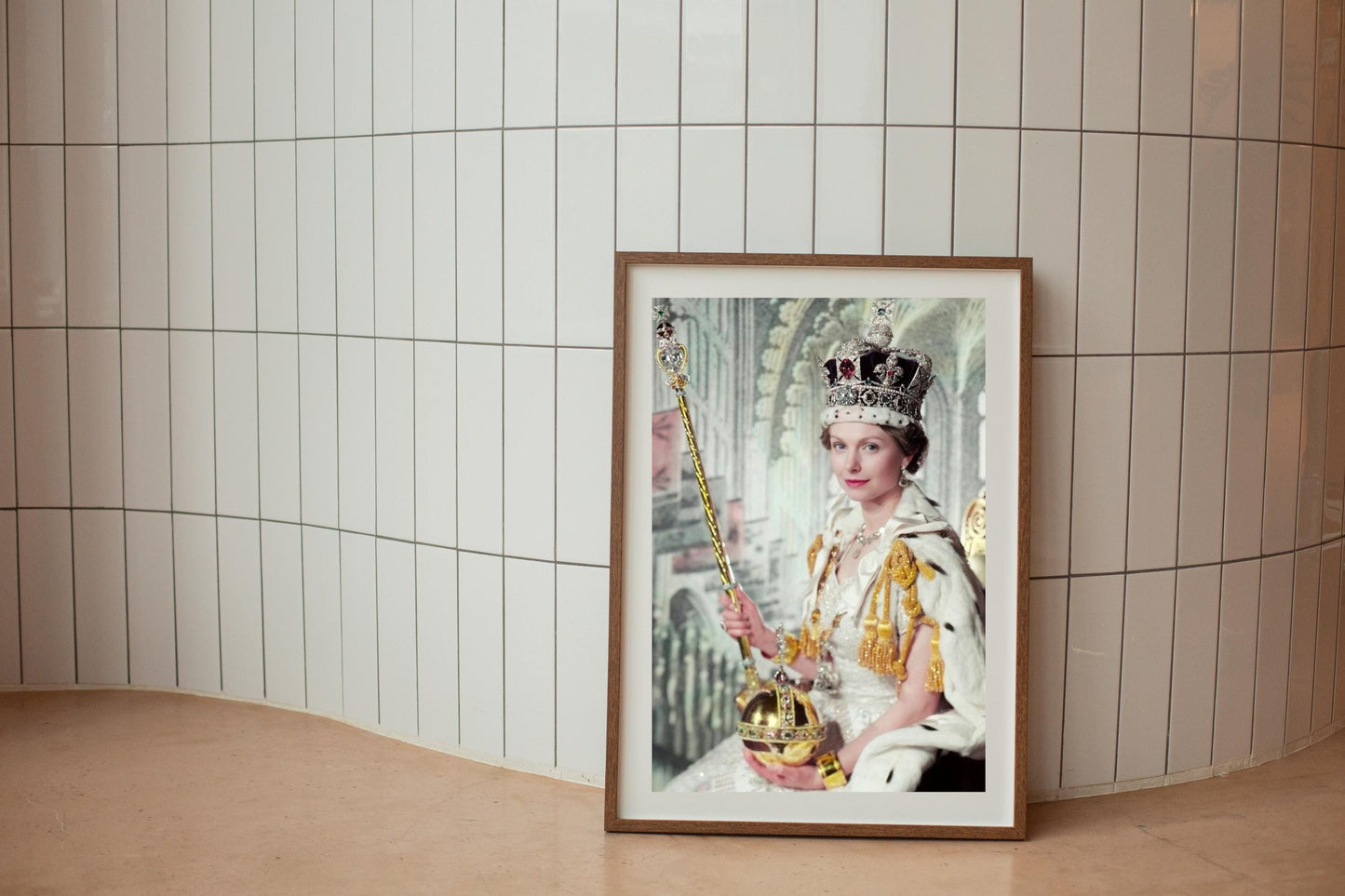 Custom Queen Elizabeth II Coronation Portrait Personalized Face Swap Royal Art Customizable Queen Canvas Print Custom Art gift for grandma