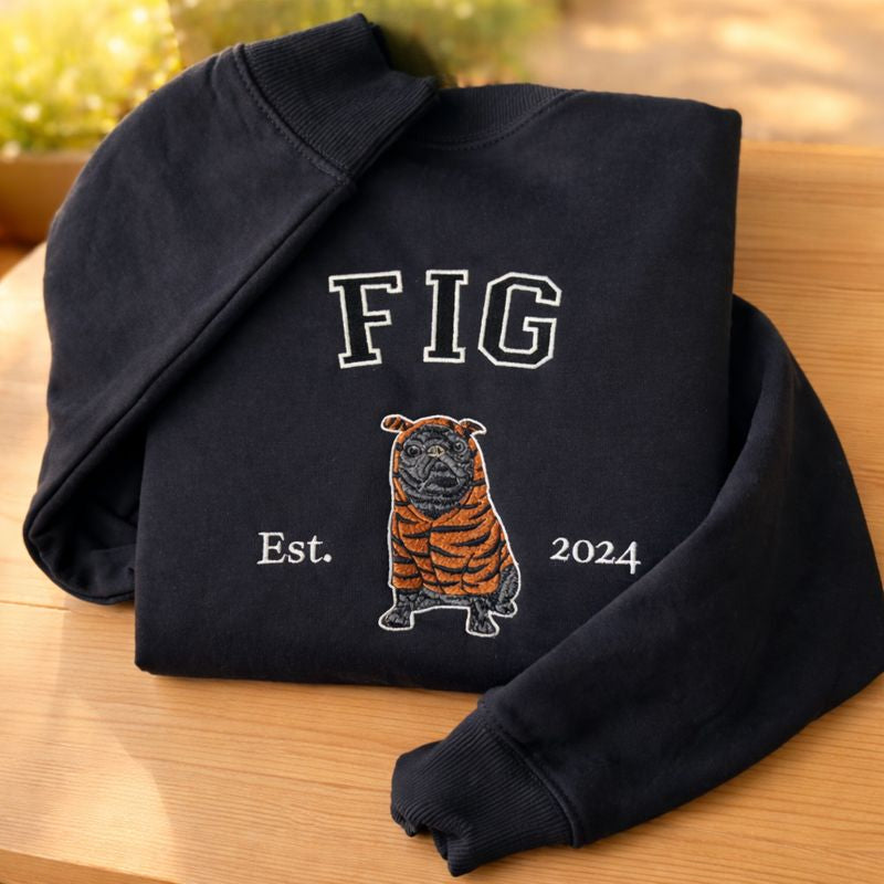 Custom Embroidery Pet Sweatshirt from photo