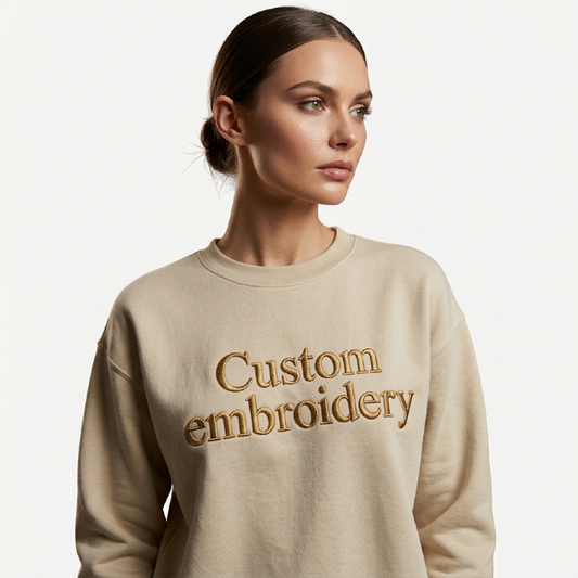 Custom embroidery on sweatshirt Gildan
