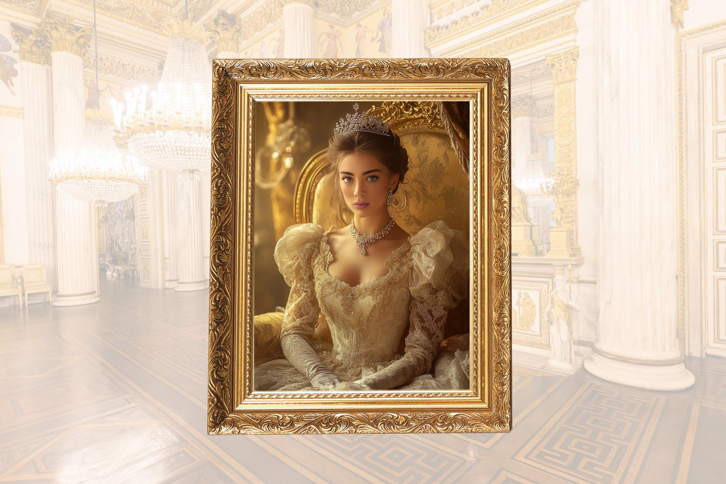 Custom Royal Portrait from Photo, Renaissance Queen Art Personalized Queen from photo gift for women royal portraits gift for her royalty me