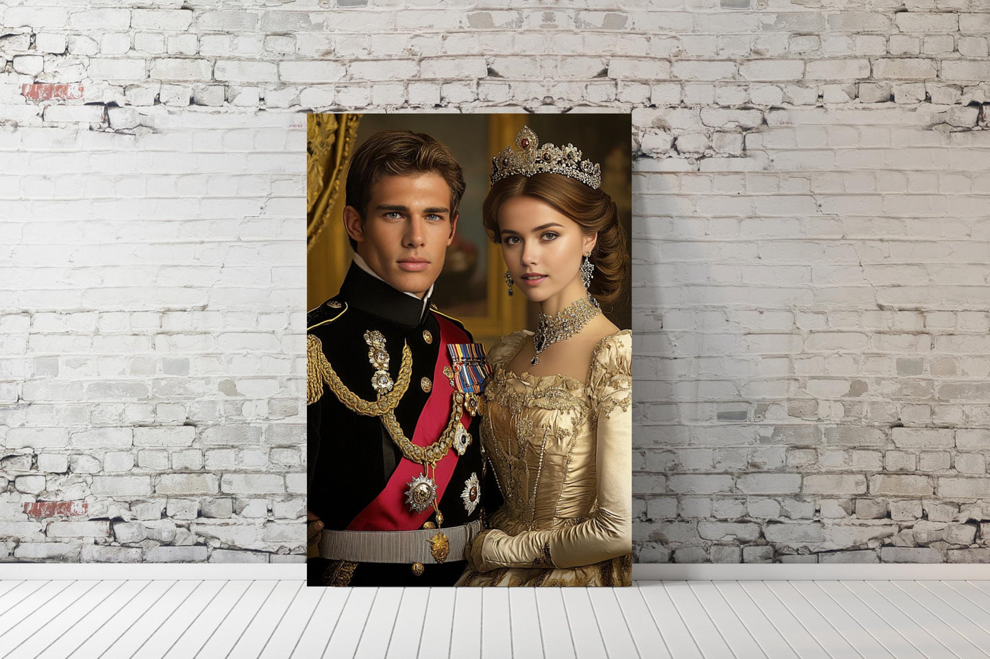 Custom Royal Couple Portrait, Unique Anniversary Gift for Valentine royal portrait Personalized Valentines Day Gift customized Couple gift