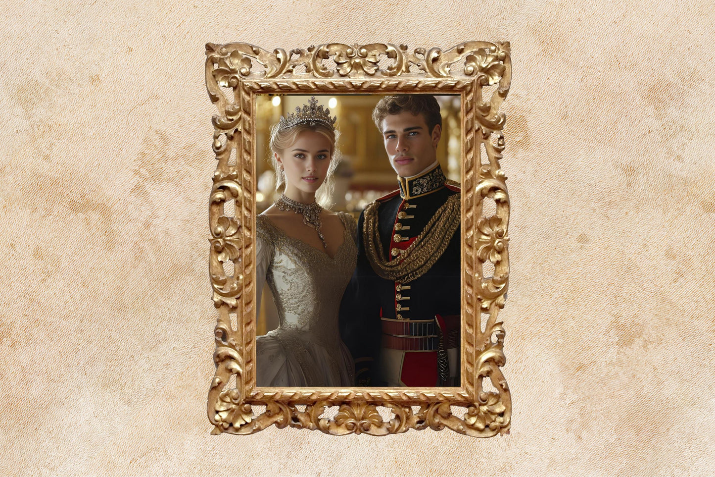 Custom Royal Couple Portrait from Photo, Royal Family Portrait, Renaissance Portrait, Personalized Gift for Valentine, Gift for her