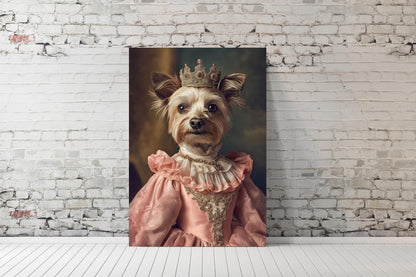 Custom Regal Pet Portrait, Royal Dog Painting from Photo, Pet Portrait Royal Dog Portrait, Wall Art Renaissance Pet Portrait Gift