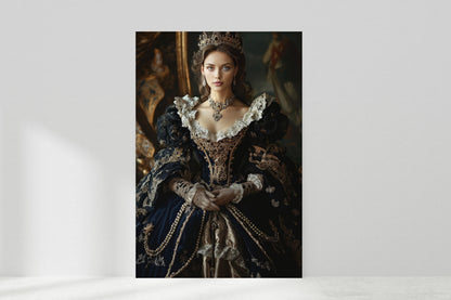 Custom Royal Queen Portrait Renaissance Victorian Portrait From Photo Royal Portrait from me as a queen Personalized Gift Custom Portraits