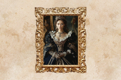 Custom Royal Queen Portrait Renaissance Victorian Portrait From Photo Royal Portrait from me as a queen Personalized Gift Custom Portraits