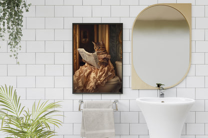 Custom Renaissance Pet Portrait, Royal Pet Gift Dog Portrait Bath Pet Bathroom Prints Pet Toilet Portrait Funny bathroom Art Bathtub Royal