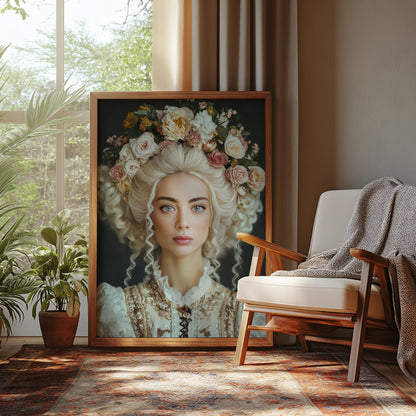 Custom Queen Portrait from Photo Renaissance Portrait turn me royal victorian portrait napoleon queen Renaissance Portrait Woman Gift decor