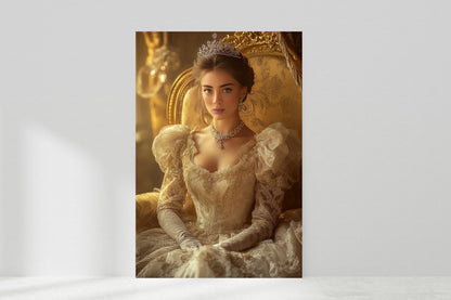 Custom Royal Portrait from Photo, Renaissance Queen Art Personalized Queen from photo gift for women royal portraits gift for her royalty me