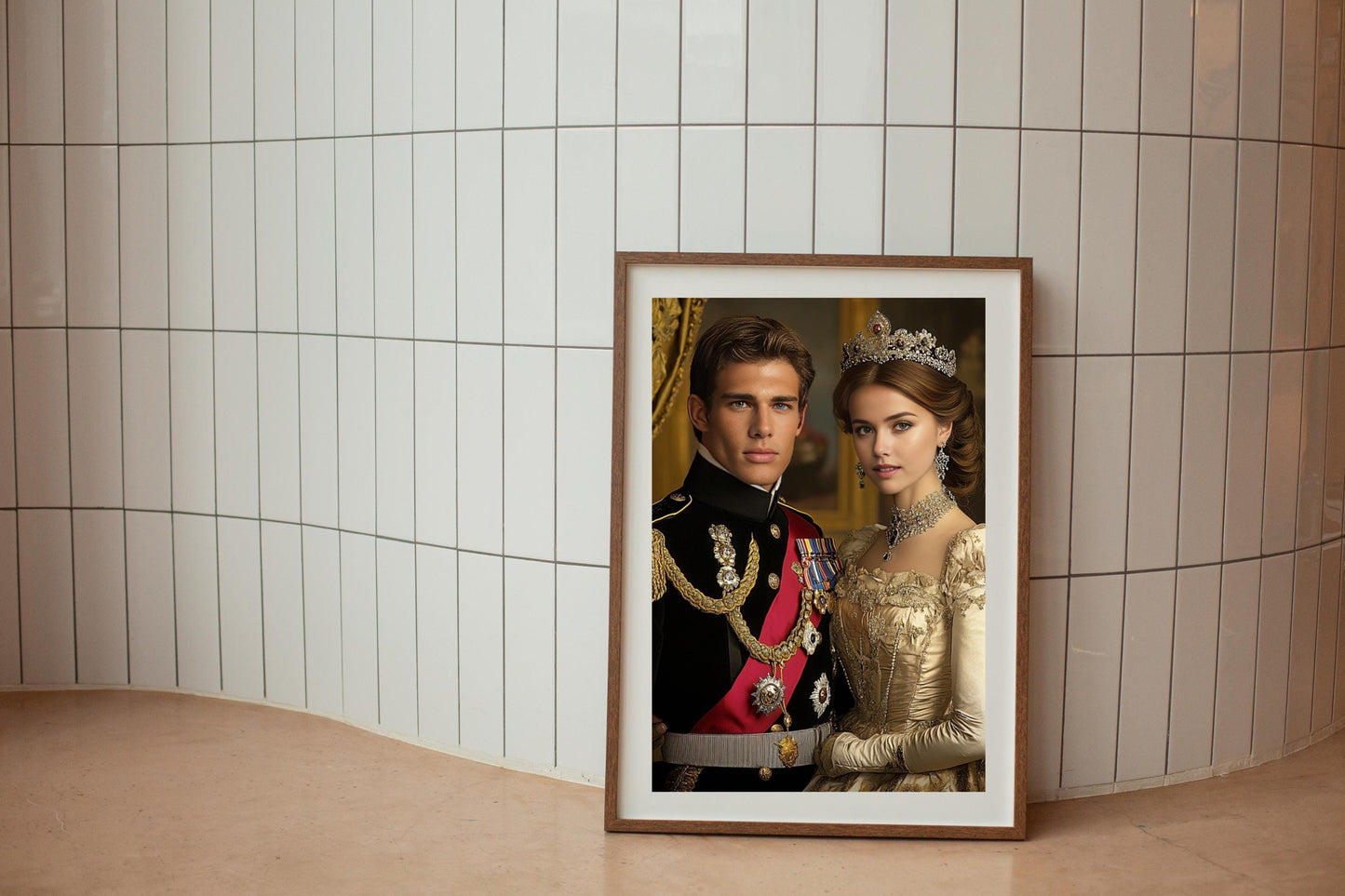 Custom Royal Couple Portrait, Unique Anniversary Gift for Valentine royal portrait Personalized Valentines Day Gift customized Couple gift