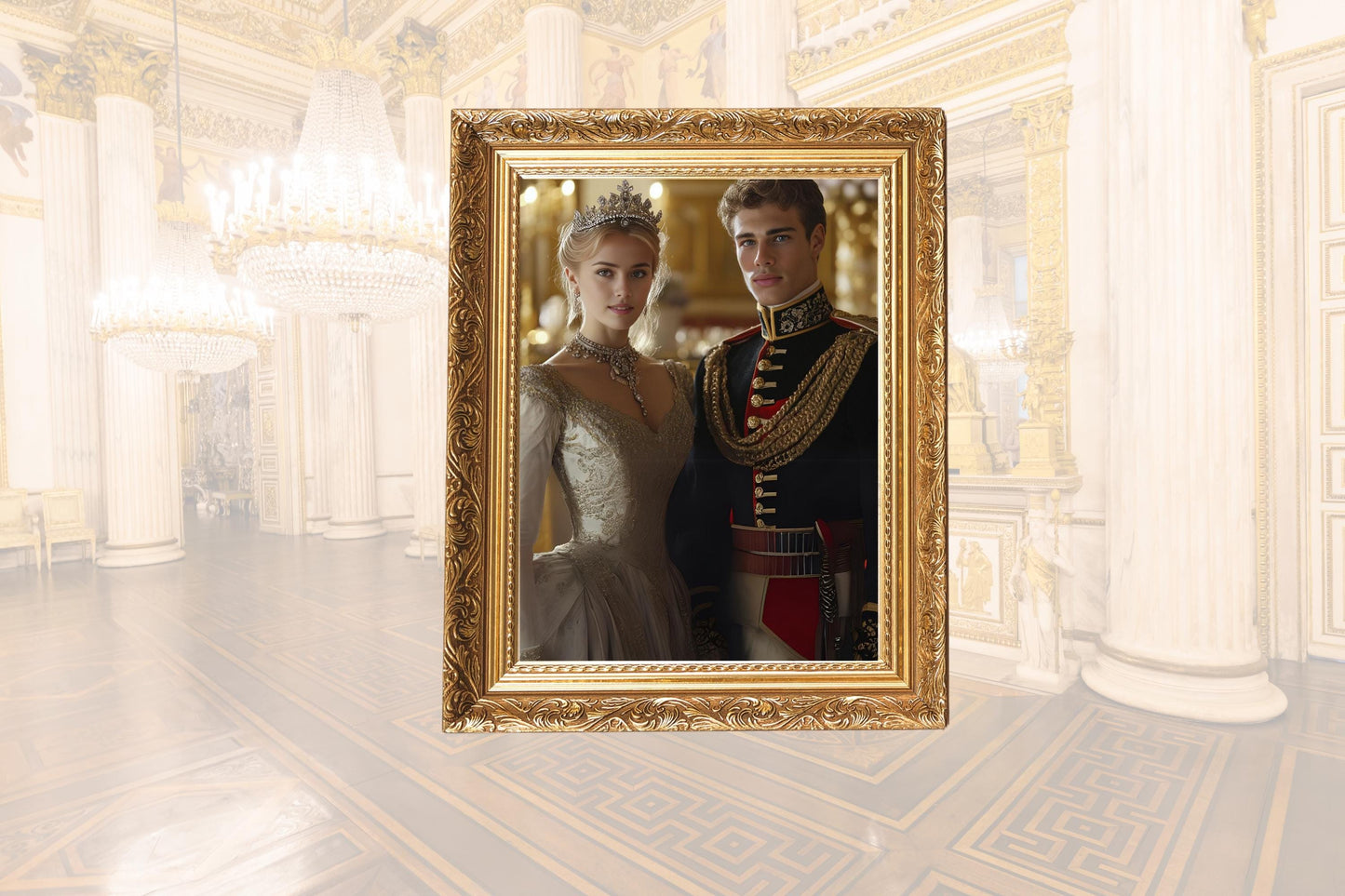 Custom Royal Couple Portrait from Photo, Royal Family Portrait, Renaissance Portrait, Personalized Gift for Valentine, Gift for her