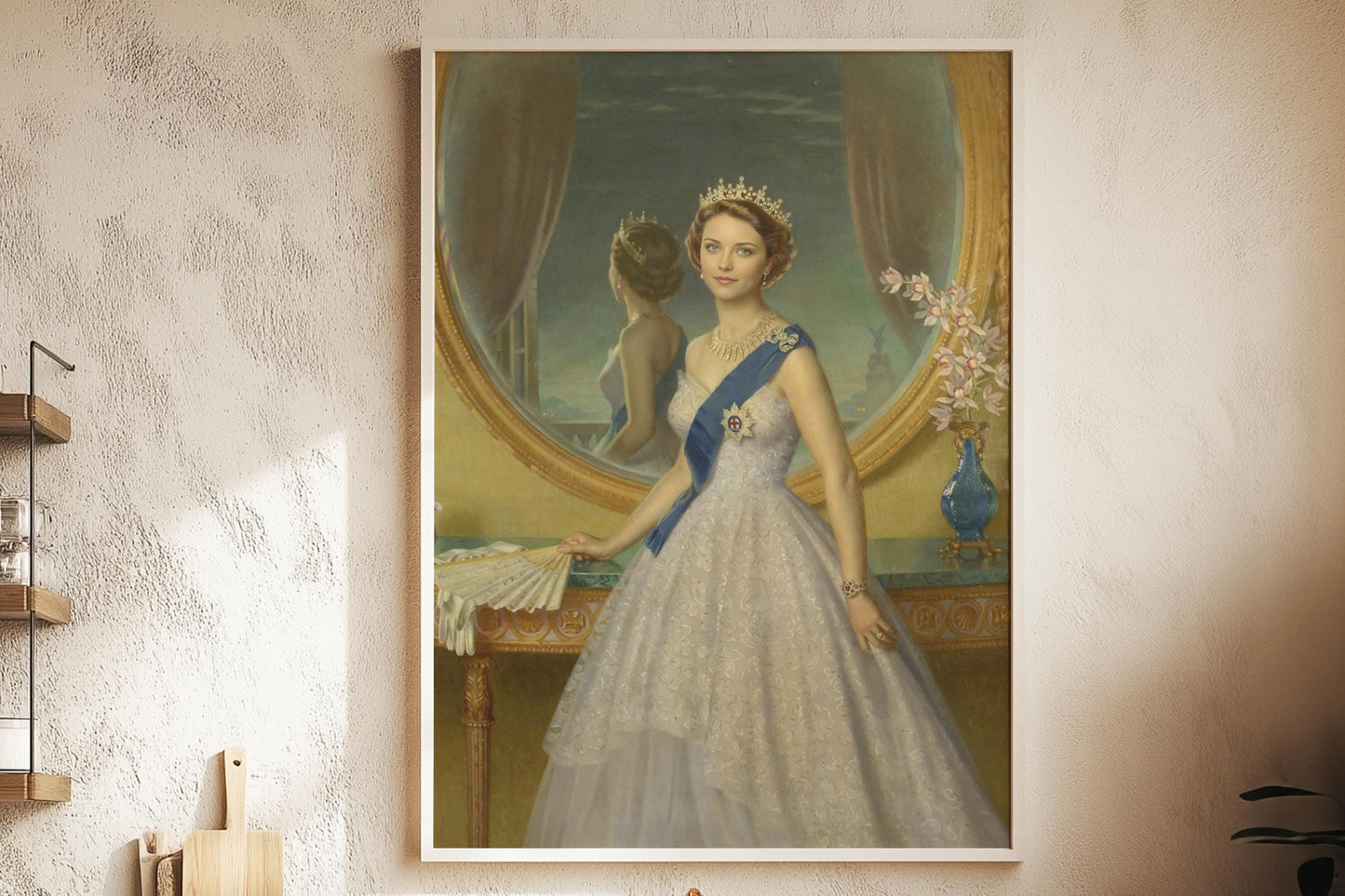Custom Queen Elizabeth Portrait, Royal Face Swap, Historical Portrait, Personalized Gift for Her, Queen Portrait Birthday Gift