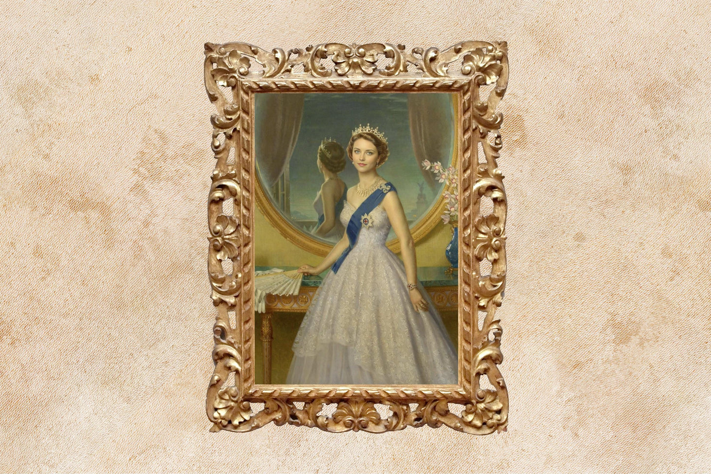 Custom Queen Elizabeth Portrait, Royal Face Swap, Historical Portrait, Personalized Gift for Her, Queen Portrait Birthday Gift