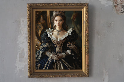 Custom Royal Queen Portrait Renaissance Victorian Portrait From Photo Royal Portrait from me as a queen Personalized Gift Custom Portraits