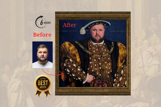 Custom Renaissance Portrait, Custom Fun Portrait from Photo for Coworker, Funny Face Swap Gift, Custom Funny Portrait King of Henry VIII