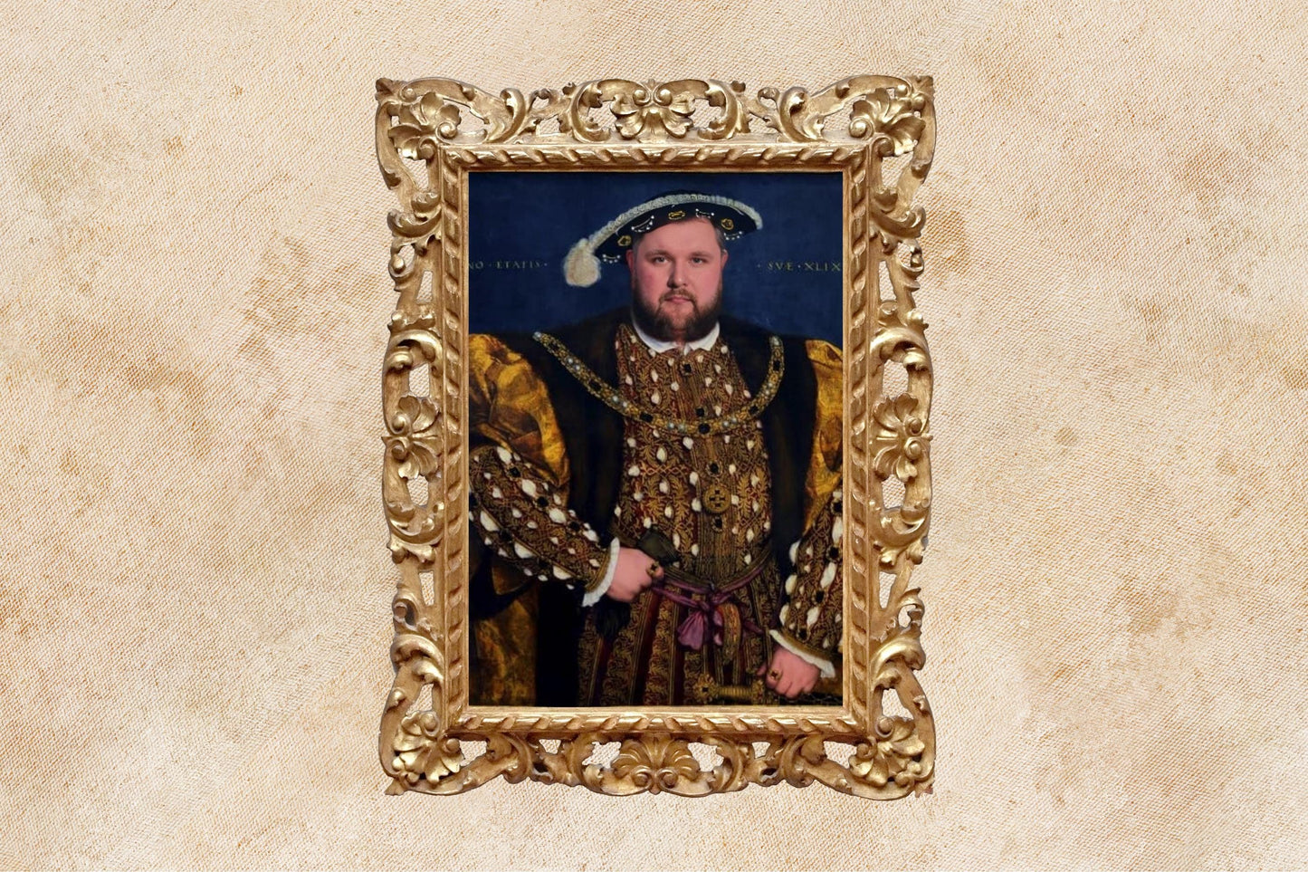 Custom Renaissance Portrait, Custom Fun Portrait from Photo for Coworker, Funny Face Swap Gift, Custom Funny Portrait King of Henry VIII