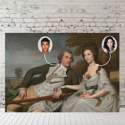 Custom Royal Portrait Female Couple Renaissance Lesbian Custom Portrait Gift for Galentines Day lesbian couple gifts for Valentine Pride