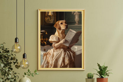 Custom Pet Portrait Royal Pet Portrait Dog Picture Regal Dog Portrait Renaissance Pet Portrait Funny Bathroom Dog Toilet Wall Art Pet Bath