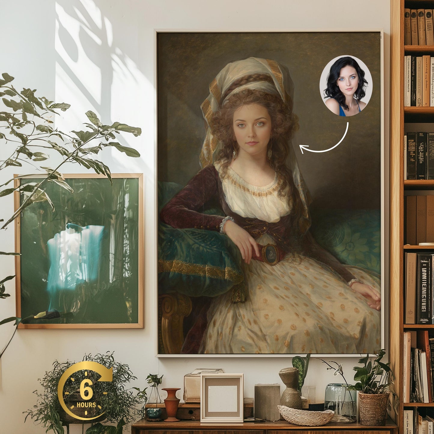 Custom Couple Face Swap Portrait, 1788 Historical Art, Custom Family Portrait from Photo, Personalized Family Painting Couple Royal Portrait