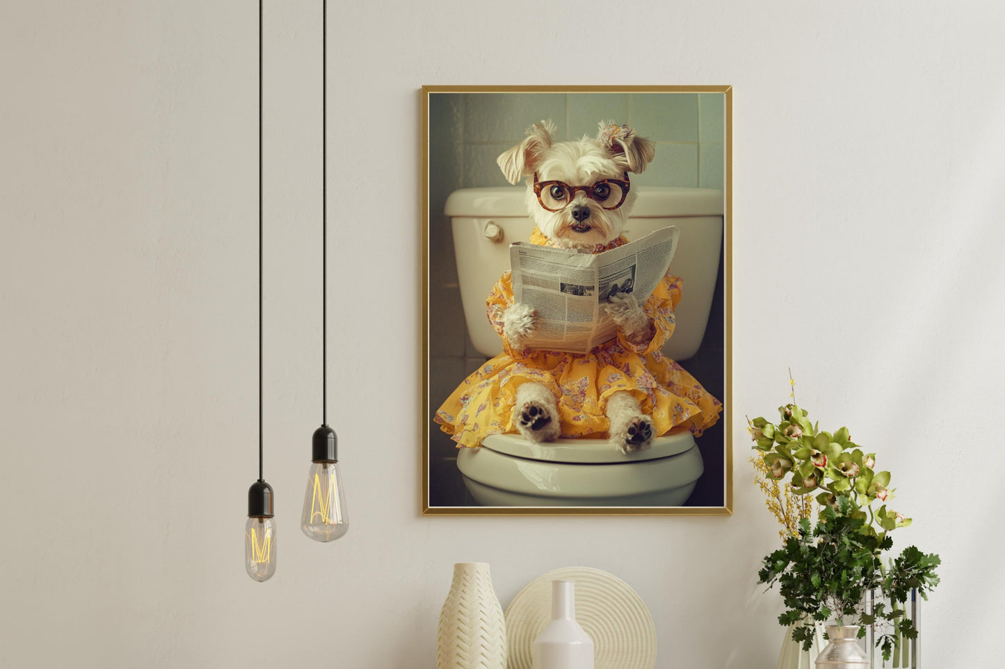 Custom Renaissance Pet Portrait, Royal Pet Gift Dog Portrait Bath Pet Bathroom Prints Pet Toilet Portrait Funny bathroom Art Bathtub Royal