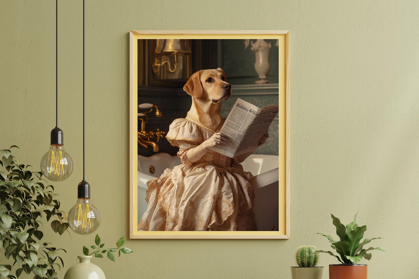 Custom Renaissance Pet Portrait, Royal Pet Gift Dog Portrait Bath Pet Bathroom Prints Pet Toilet Portrait Funny bathroom Art Bathtub Royal