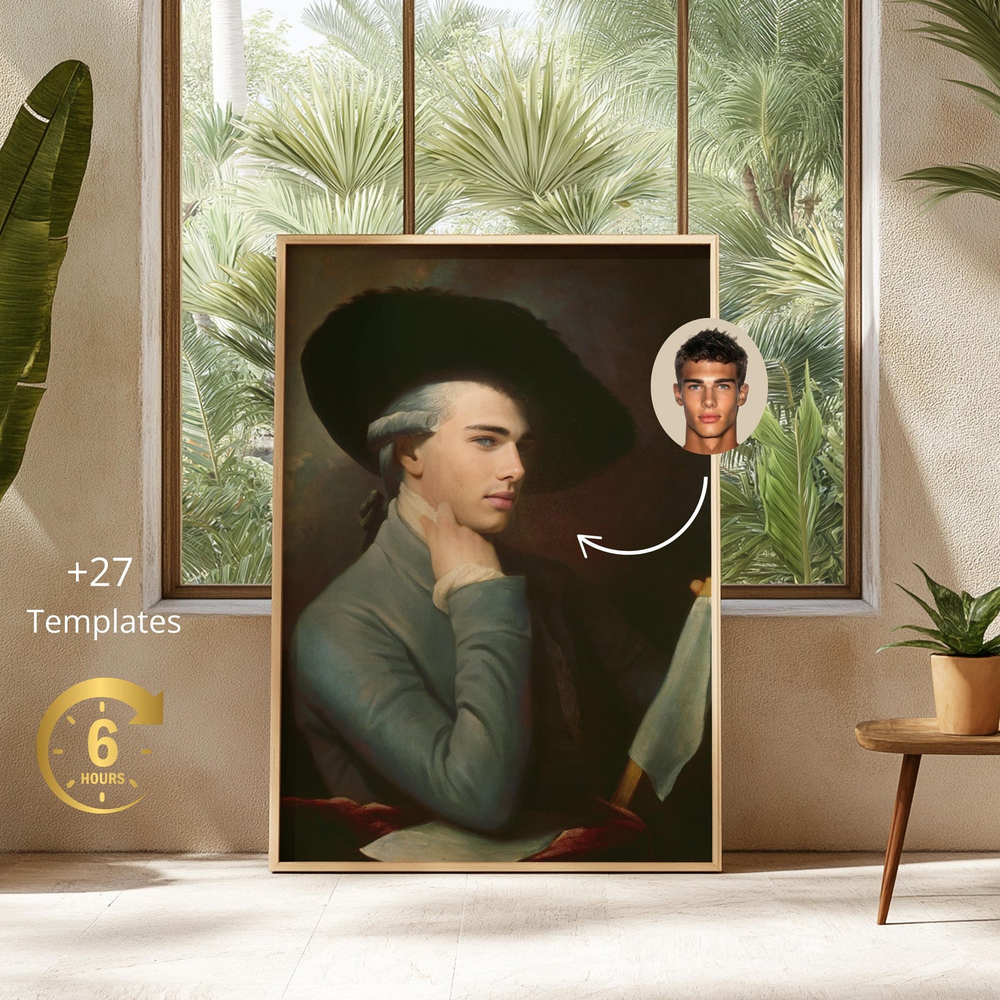 Custom Historical Portrait, Renaissance Painting From Photo Gift for men Husband Gift for him Coworker Human Portrait Royal Artist Portrait