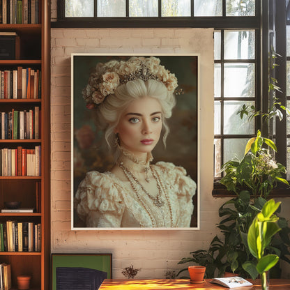 Custom Queen Portrait from Photo Renaissance Portrait turn me royal victorian portrait napoleon queen Renaissance Portrait Woman Gift decor