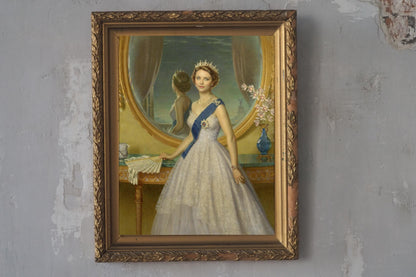 Custom Queen Elizabeth Portrait, Royal Face Swap, Historical Portrait, Personalized Gift for Her, Queen Portrait Birthday Gift