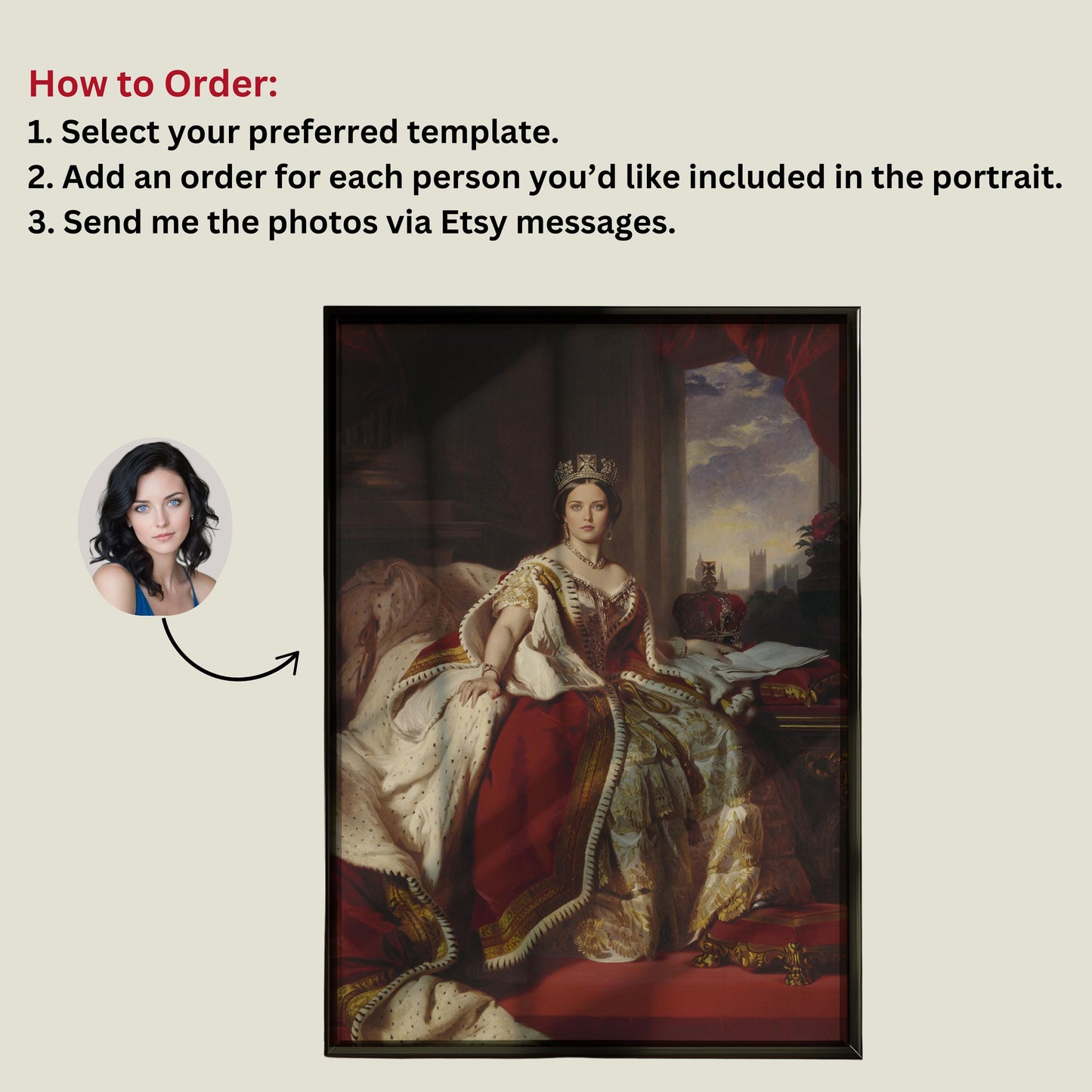 Custom Historical Portraits Renaissance Portrait, Custom Historical Family Portrait from Photo, Renaissance Royal Gift, Valentine gift