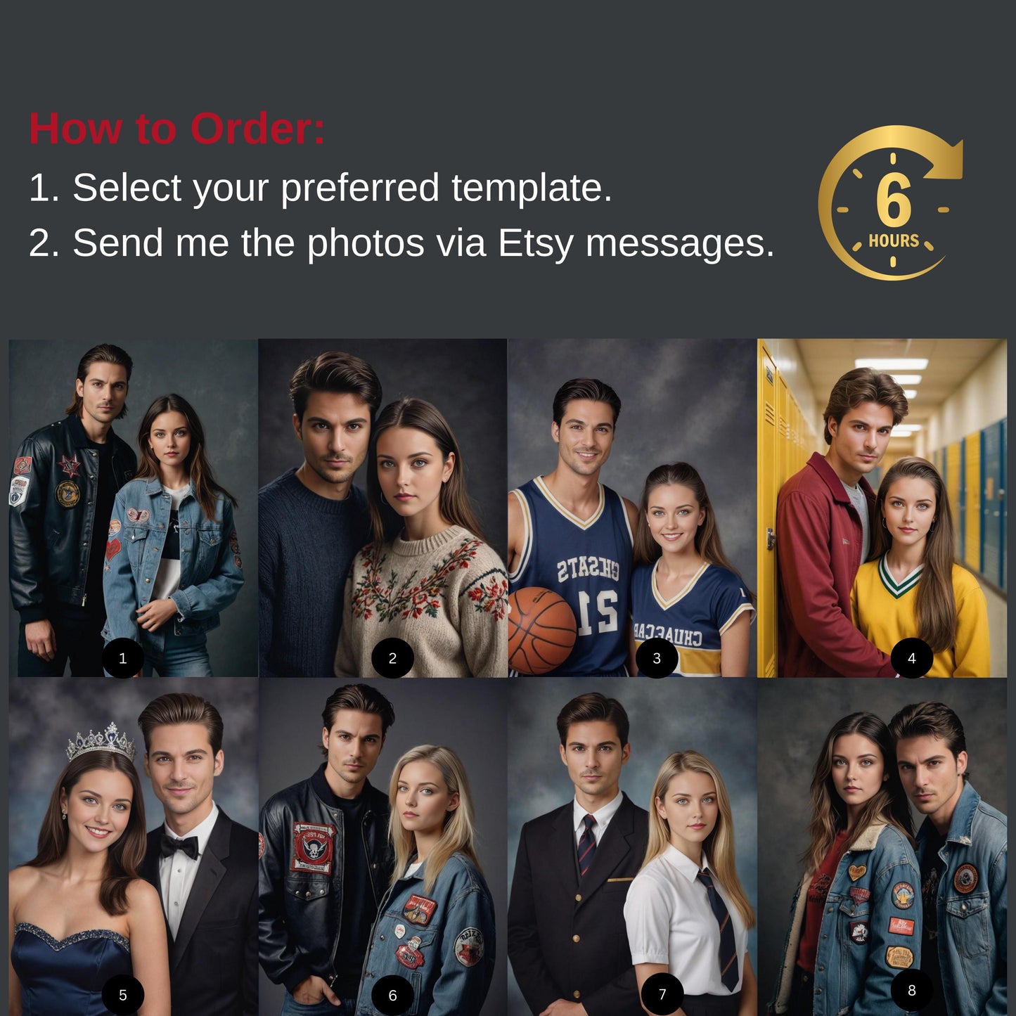 Custom 90s Style Couple Portrait, Retro Valentine's Gift for Couple Gift for Valentine High school Portrait Basketball Portrait for Couples