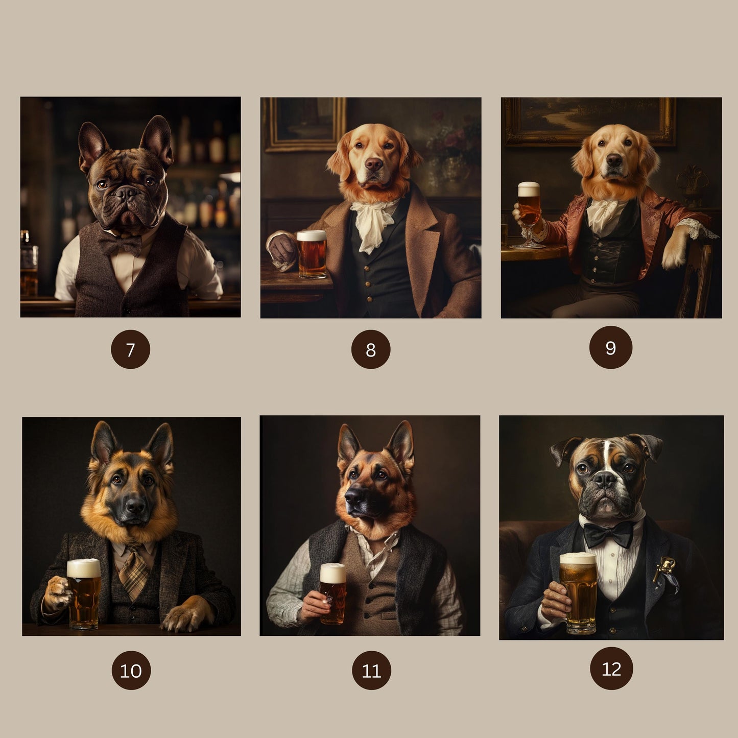 Custom Funny Pet Portraits Custom dog bartender Portrait funny dog portraits bartender dogs barman dog in a bar bartender pet portrait