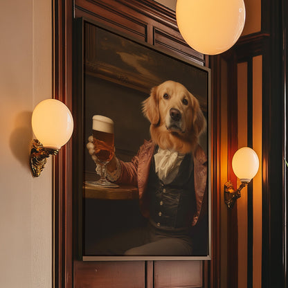 Custom Funny Pet Portraits Custom dog bartender Portrait funny dog portraits bartender dogs barman dog in a bar bartender pet portrait