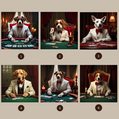 Custom Pet Poker Portrait: Funny Gift for Pet Lovers