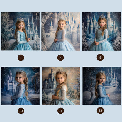 Personalized Princess Elsa Portrait, Custom Frozen Gift, Personalized Elsa Portrait, Princess Portrait, Custom Princess Girl Birthday gift