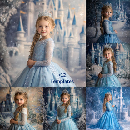 Personalized Princess Elsa Portrait, Custom Frozen Gift, Personalized Elsa Portrait, Princess Portrait, Custom Princess Girl Birthday gift