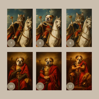 Custom Royal Pet Portrait from Photo, Renaissance Portrait, Historical Portrait, Royal Portrait, Pet Portrait, Custom Dog Portrait, Dog Lord