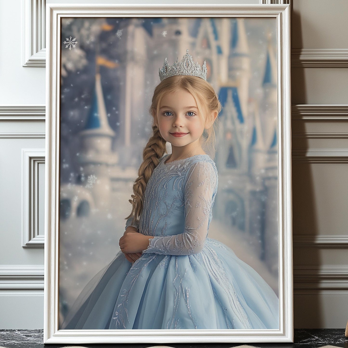 Personalized Princess Elsa Portrait, Custom Frozen Gift, Personalized Elsa Portrait, Princess Portrait, Custom Princess Girl Birthday gift
