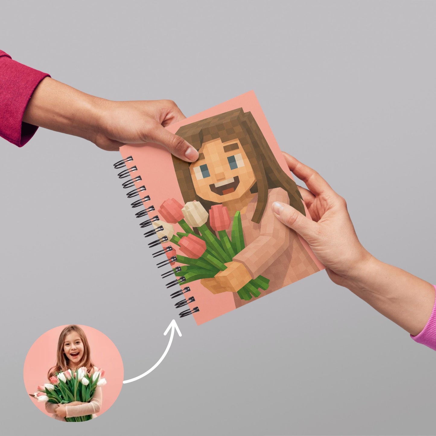 Custom Minecraft Digital Art, Custom Pixelated Block-Style Portrait from Photo, Pixel Style Wall Decor, Kids Room Wall Decor, Gamer Gift