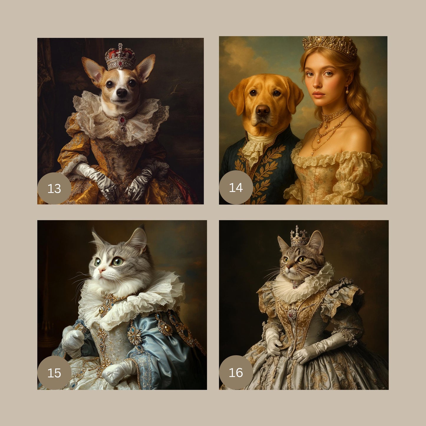 Custom Royal Pet Portrait from Photo, Renaissance Portrait, Historical Portrait, Royal Portrait, Pet Portrait, Custom Dog Portrait, Dog Lord