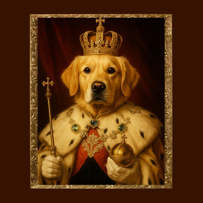 Custom Royal Pet Portrait from Photo, Renaissance Portrait, Historical Portrait, Royal Portrait, Pet Portrait, Custom Dog Portrait, Dog Lord