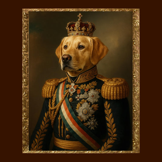 Custom Pet Portrait Painting Canvas, Renaissance Dog Portrait from Photo, Royal Pet King Portrait Painting Digital Art, Dog Lover Gift