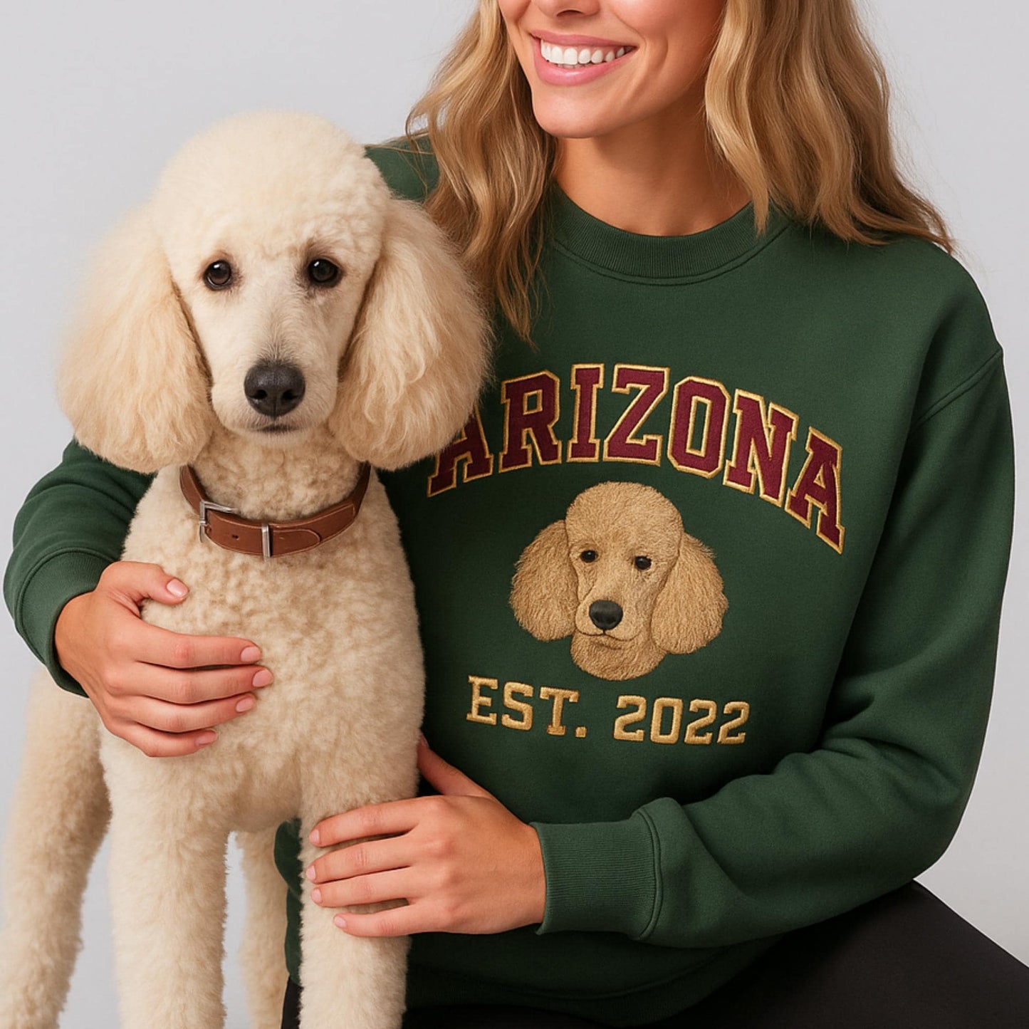 Pet Embroidered Sweatshirt, Embroidered Dog Hoodie Custom Dog Face Embroidered Sweatshirt From Photo, Pet Lovers Gift, Custom dog sweatshirt