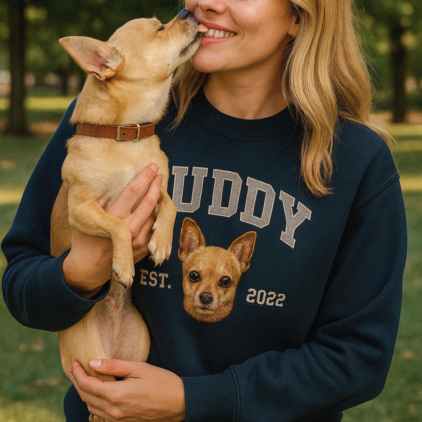 Pet Embroidered Sweatshirt, Embroidered Dog Hoodie Custom Dog Face Embroidered Sweatshirt From Photo, Pet Lovers Gift, Custom dog sweatshirt