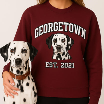 Pet Embroidered Sweatshirt, Embroidered Dog Hoodie Custom Dog Face Embroidered Sweatshirt From Photo, Pet Lovers Gift, Custom dog sweatshirt