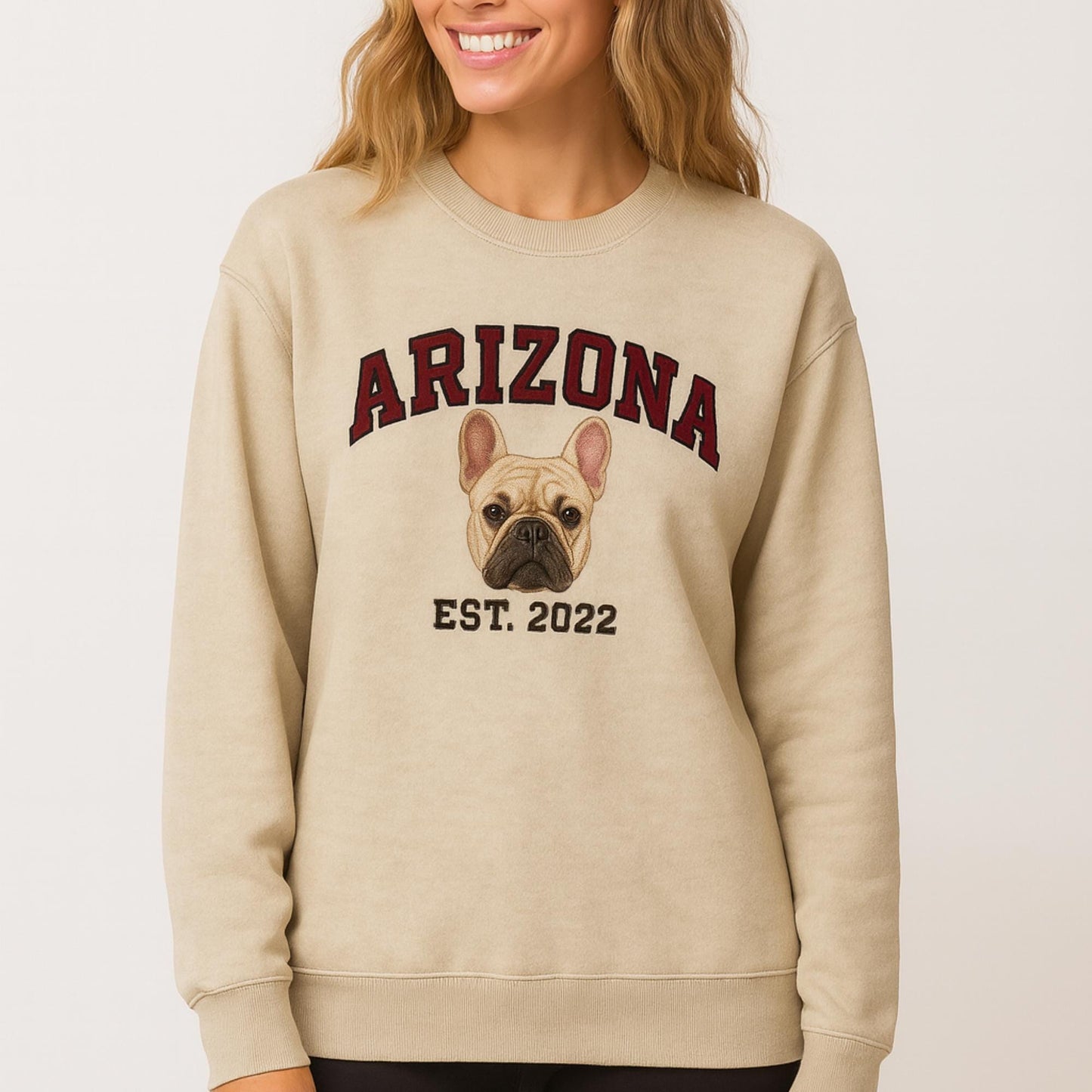 Pet Embroidered Sweatshirt, Embroidered Dog Hoodie Custom Dog Face Embroidered Sweatshirt From Photo, Pet Lovers Gift, Custom dog sweatshirt