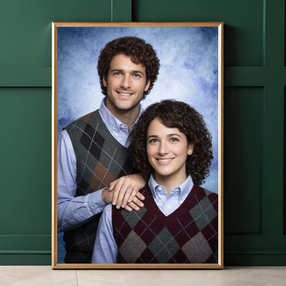 Digital Personalized Step Brothers Portrait Custom Step Brothers Portrait Funny Gift Pet Step Brothers