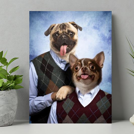 Digital Personalized Step Brothers Portrait Custom Step Brothers Portrait Funny Gift Pet Step Brothers