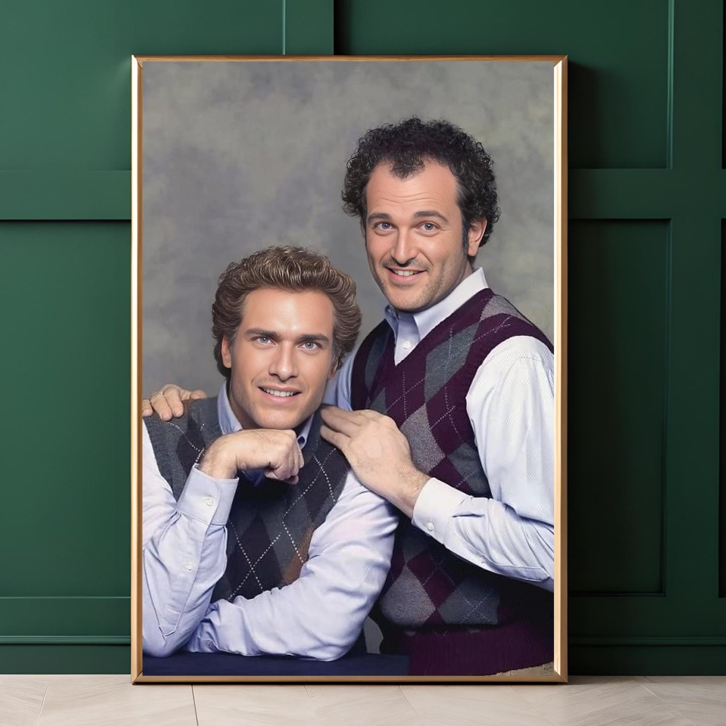 Digital Personalized Step Brothers Portrait Custom Step Brothers Portrait Funny Gift Pet Step Brothers