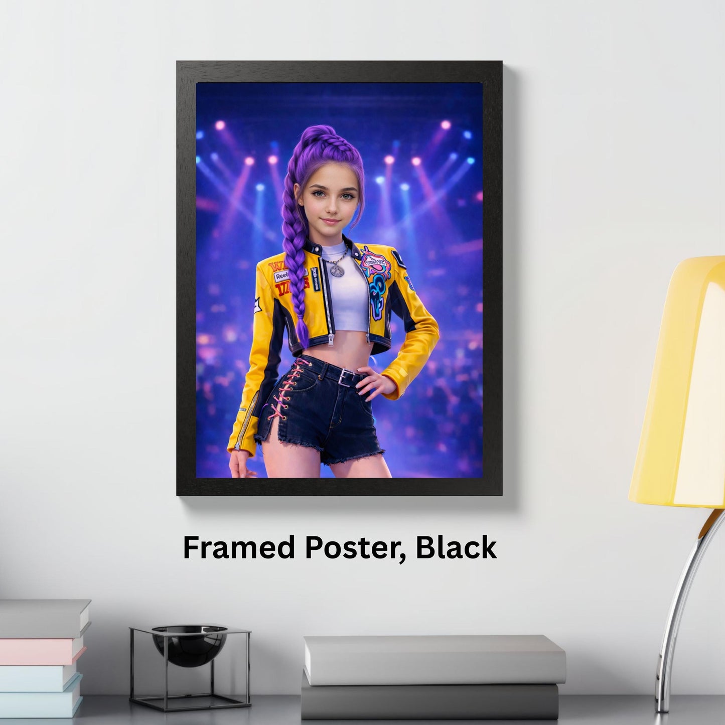 Custom Zoey KPop Portrait from Your Photo Personalized Girl Poster K Pop Fan Demon Huntrix Youth Gift For Birthday 6 7 8 9  year old girl