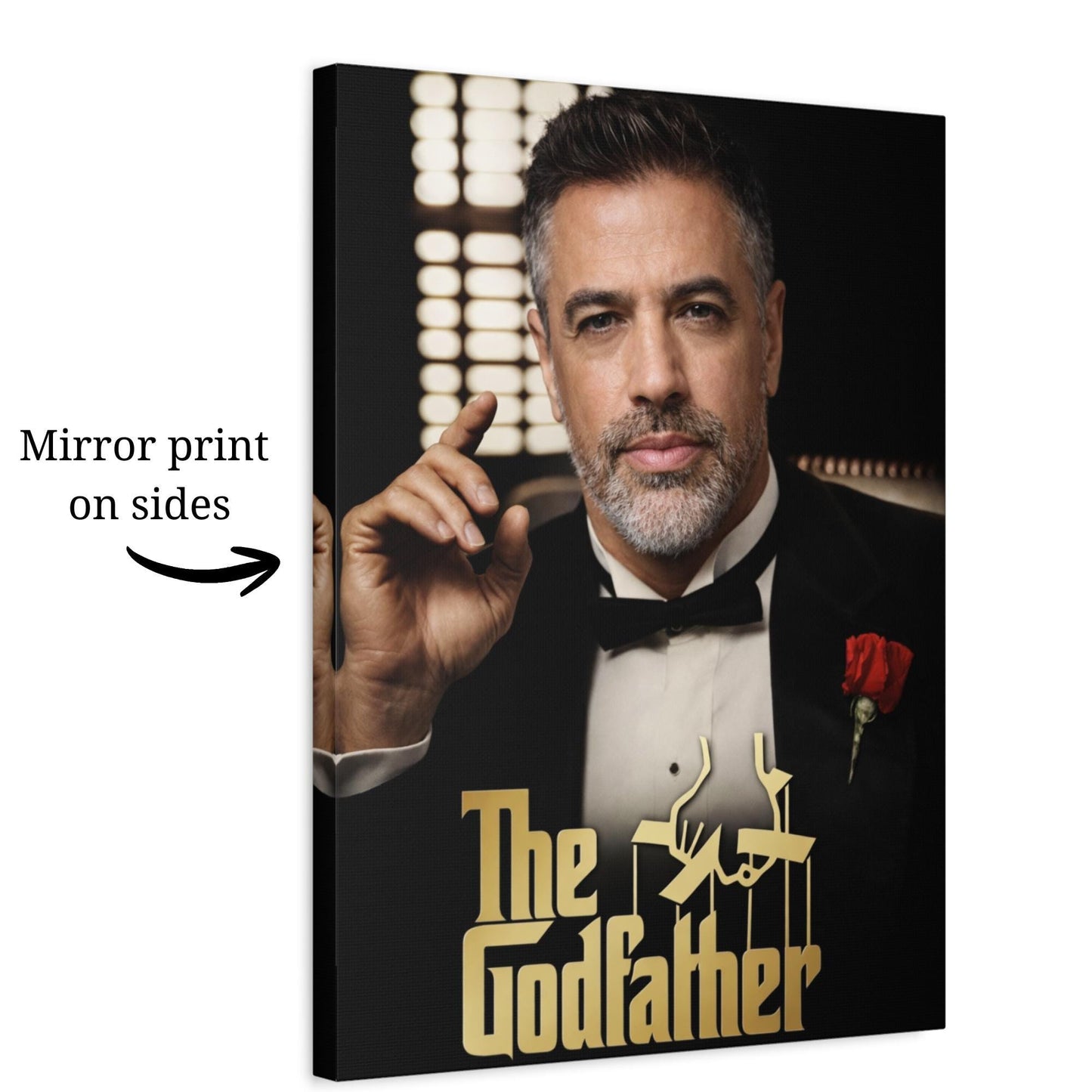 Custom the Godfather Portrait CEO Gift for Boss God Father Portrait from Photo Funny Mafia Boss Husband or Groomsmen Gift Mafia Boss Grandpa